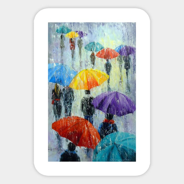 Bright rain outside Sticker by OLHADARCHUKART